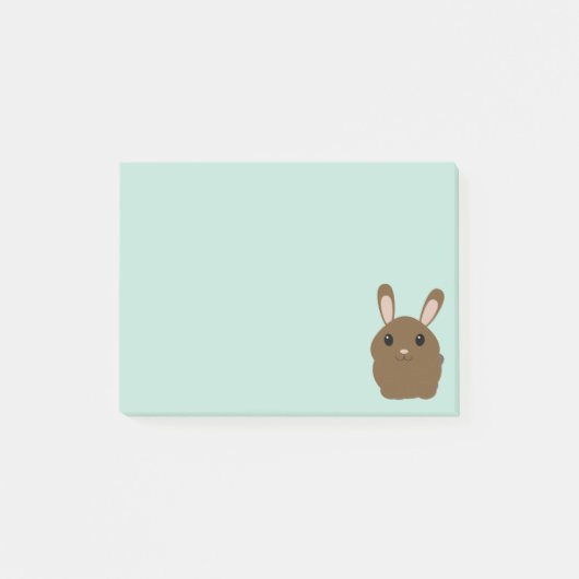 Schattige bruine konijn post-it® notes (Voorkant)