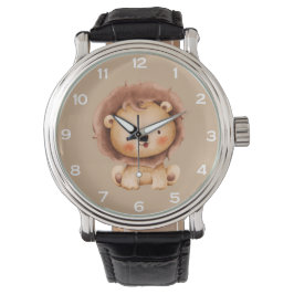Schattige Bruine Leeuw  Horloge