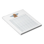 Schattige bruine-portaallijst notitieblok (Schuin)