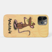 Schattige bruine rat duim omhoog cartoon Case-Mate iPhone case (Achterkant (horizontaal))