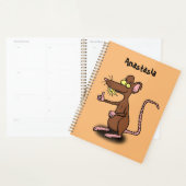 Schattige bruine rat duim omhoog cartoon planner (Display)