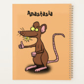 Schattige bruine rat duim omhoog cartoon planner (Achterkant)