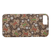 Schattige Bruine Rode Groene Kerst Gingerbreads Case-Mate iPhone Case (Achterkant (Horizontaal))