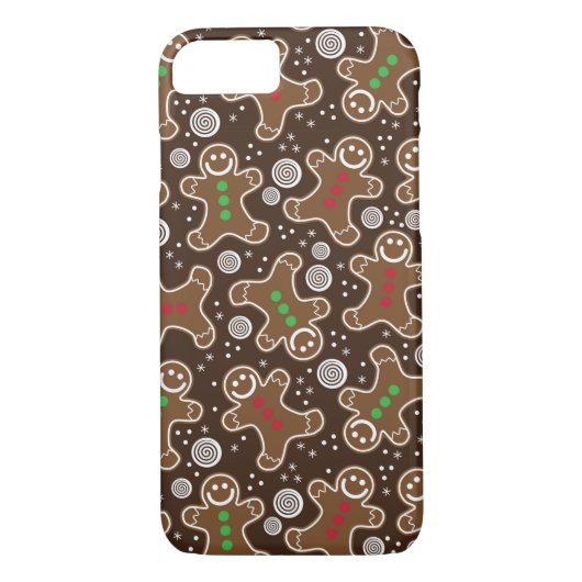 Schattige Bruine Rode Groene Kerst Gingerbreads Case-Mate iPhone Case (Achterkant)
