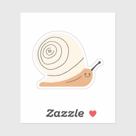 Schattige bruine slak sticker (Vel)