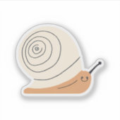 Schattige bruine slak sticker (Voorkant)