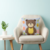 Schattige bruine teddybeer cartoon kussen (Stoel)