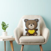 Schattige bruine teddybeer cartoon kussen (Stoel)