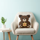 Schattige bruine teddybeer cartoon kussen (Stoel)