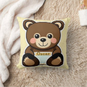 Schattige bruine teddybeer cartoon kussen (Deken)