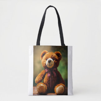 Schattige Bruine Teddybeer met Bow Stropdas tas