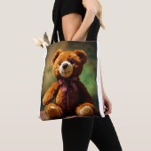 Schattige Bruine Teddybeer met Bow Stropdas tas (Dichtbij)