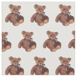 schattige bruine teddybeer stof