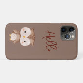 Schattige bruine uil Case-Mate iPhone case (Achterkant (horizontaal))