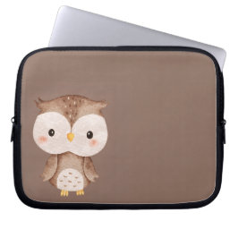 Schattige bruine uil laptop sleeve