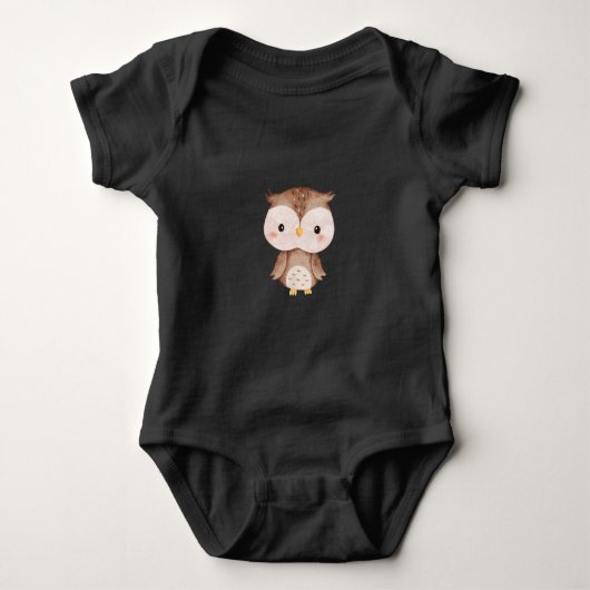 Schattige bruine uil romper (Voorkant)