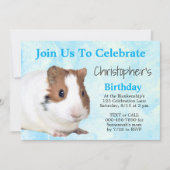 Schattige Bruine Witte Cavia Aangepast Feest Kaart (Voorkant)