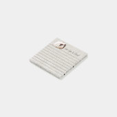 Schattige bruine-witte-cavia foto van varkensfoto post-it® notes (Schuin)