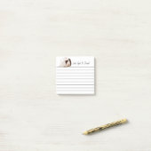 Schattige bruine-witte-cavia foto van varkensfoto post-it® notes (Op bureau)