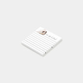 Schattige bruine-witte-cavia foto van varkensfoto post-it® notes (Schuin)