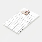 Schattige bruine-witte-cavia foto van varkensfoto post-it® notes (Schuin)