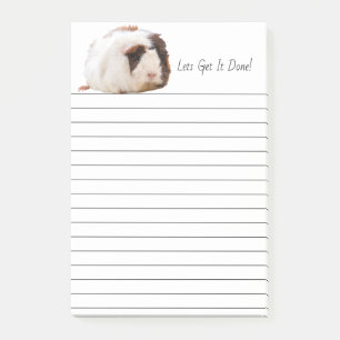 Schattige bruine-witte-cavia foto van varkensfoto post-it® notes