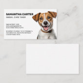 Schattige Bruine Witte Puppy Visitekaartje (Voorkant / Achterkant)