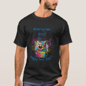 Schattige brullen in 2025 Happy New Year Cat Face  T-shirt (Voorkant)