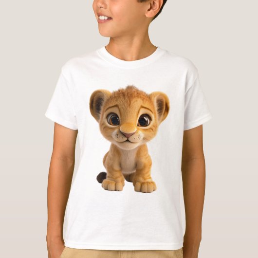 Schattige brullend Schattigee Baby Lion Cub T-shirt (Voorkant)