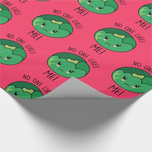 Schattige Brussel Sprout Xmas Kerst Wrapping Papie Cadeaupapier (Hoek)