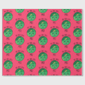 Schattige Brussel Sprout Xmas Kerst Wrapping Papie Cadeaupapier (Vlak)