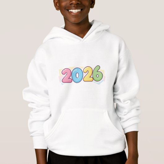 Schattige Bubble 2026 Typografie – Candy Gloss Pas (Voorkant)