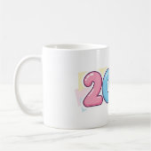 Schattige Bubble 2026 Typografie – Candy Gloss Pas Koffiemok (Links)