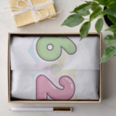 Schattige Bubble 2026 Typografie – Candy Gloss Pas Tissuepapier (Geschenk)
