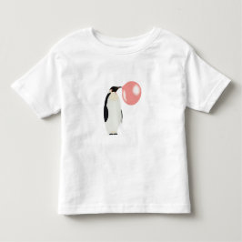 Schattige Bubble Gum Pinguïn Blaast Bubbel Kinder Shirts