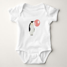 Schattige Bubble Gum Pinguïn Blaast Bubbel Romper