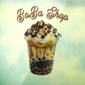 Schattige bubble tea, boba thee raamsticker (Vel 3)