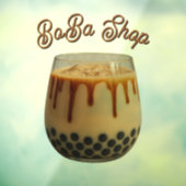 Schattige bubble tea, boba thee raamsticker (Vel 3)