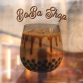 Schattige bubble tea, boba thee raamsticker (Vel 2)