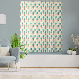 Schattige Bubblegum Blauw Ice Cream Kegelpatroon Wandkleed