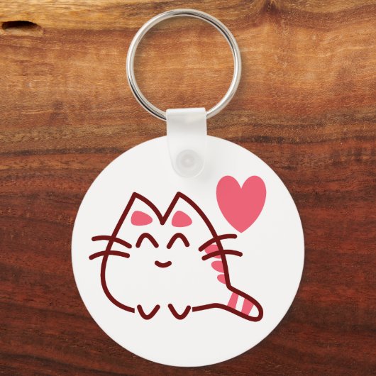 Schattige bubelkatten sleutelhanger (Voorkant)