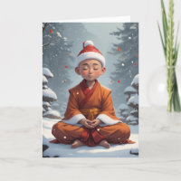 Schattige Buddhistische Kerstmis Aangepaste Berich