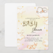 Schattige Budget Baby Shower Kaart (Voorkant / Achterkant)
