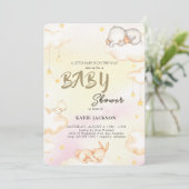 Schattige Budget Baby Shower Kaart (Staand voorkant)