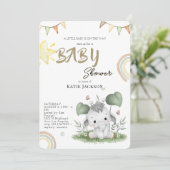 Schattige Budget Baby Shower Kaart (Staand voorkant)