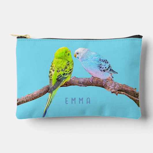 Schattige budgie paar - custom etui (Voorkant)