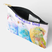 Schattige Budgie Whimsical Watercolor Vader Vaderd Etui (Open)