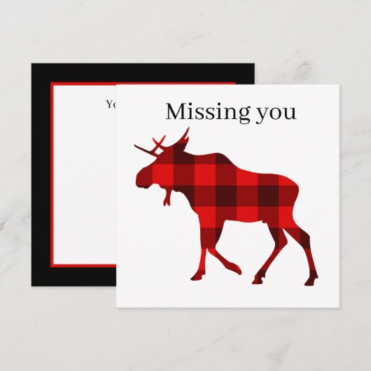 Schattige Buffalo geruite vermiste eland (Voorkant / Achterkant)