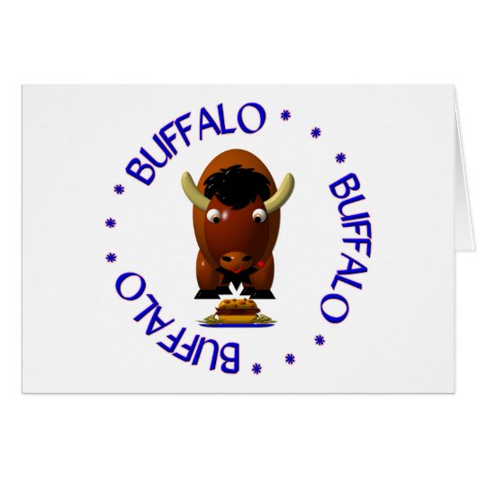 Schattige buffel met rundvlees op Weck en buffel w (Voorkant Horizontaal)
