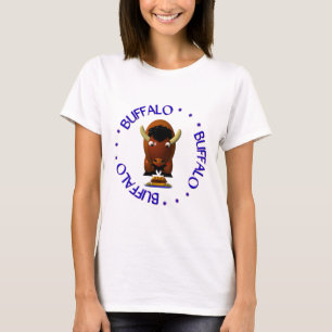 Schattige buffel met rundvlees op Weck en buffel w T-shirt
